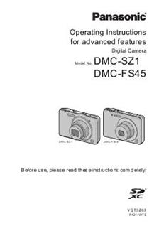 Panasonic Lumix FS45 manual. Camera Instructions.